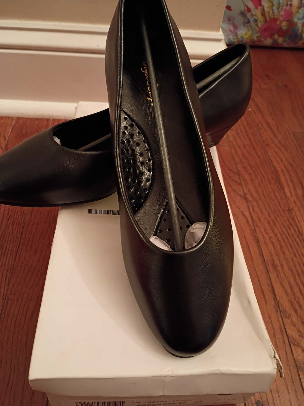 Angel Steps Amelia Black Women's Dress Pumps with Cushioned Insole - Size 9W